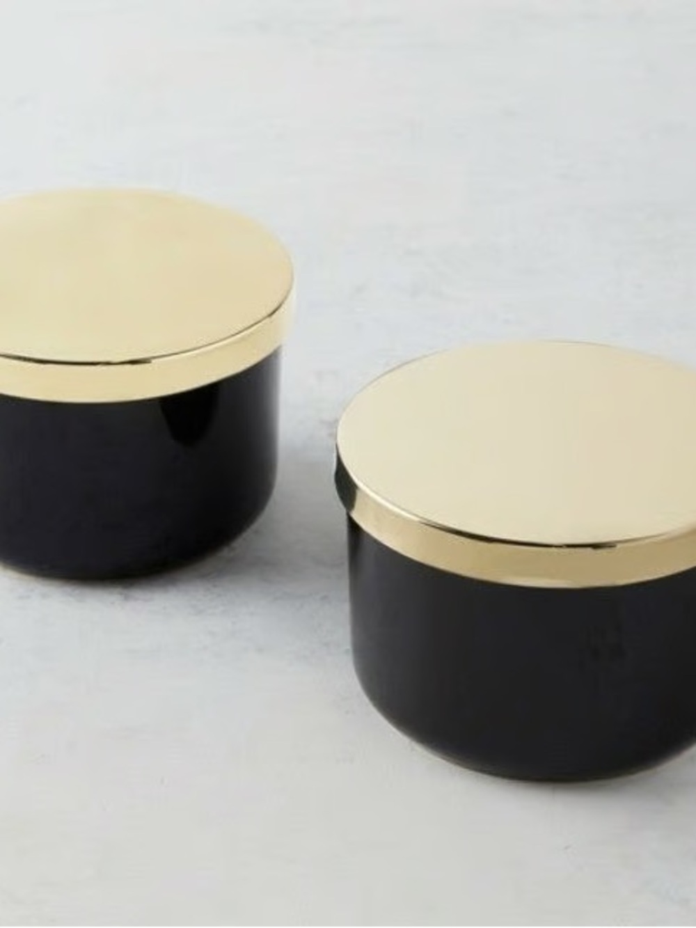 Z GALLERIE Multi Use Storage Duo 2 Piece Set - black/gold - NWT